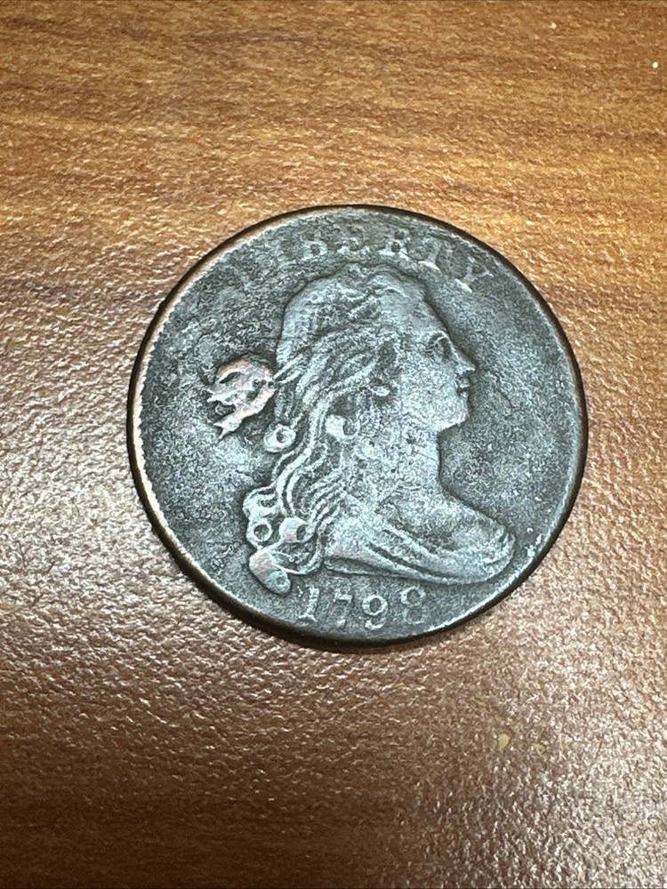 1798 Draped Bust Large Cent 1c 2nd Hairstyle