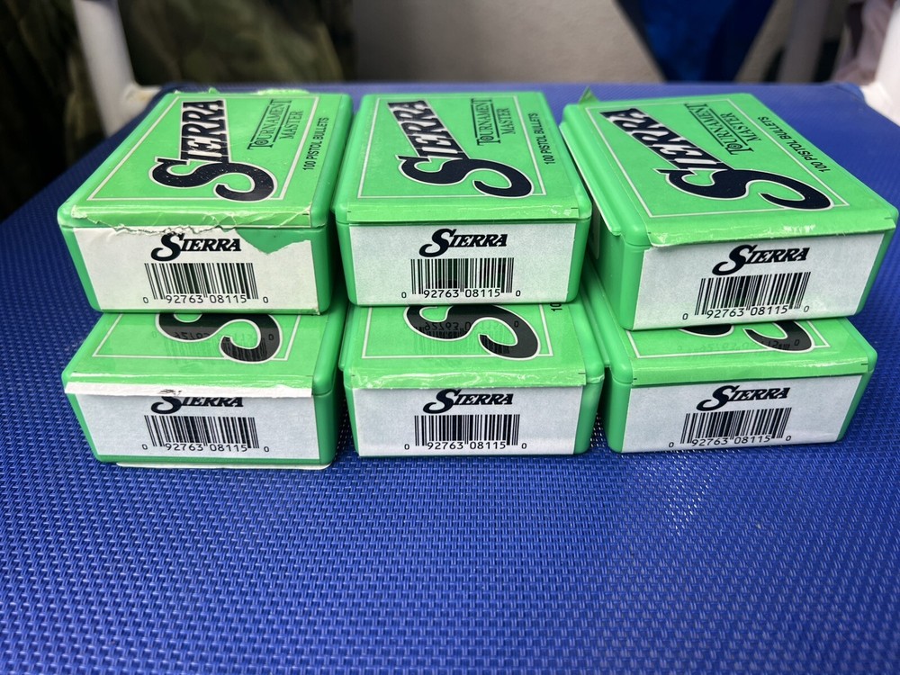 6 - Vintage Empty Sierra Ammo Boxes Rifle Bullets 9 mm Plastic