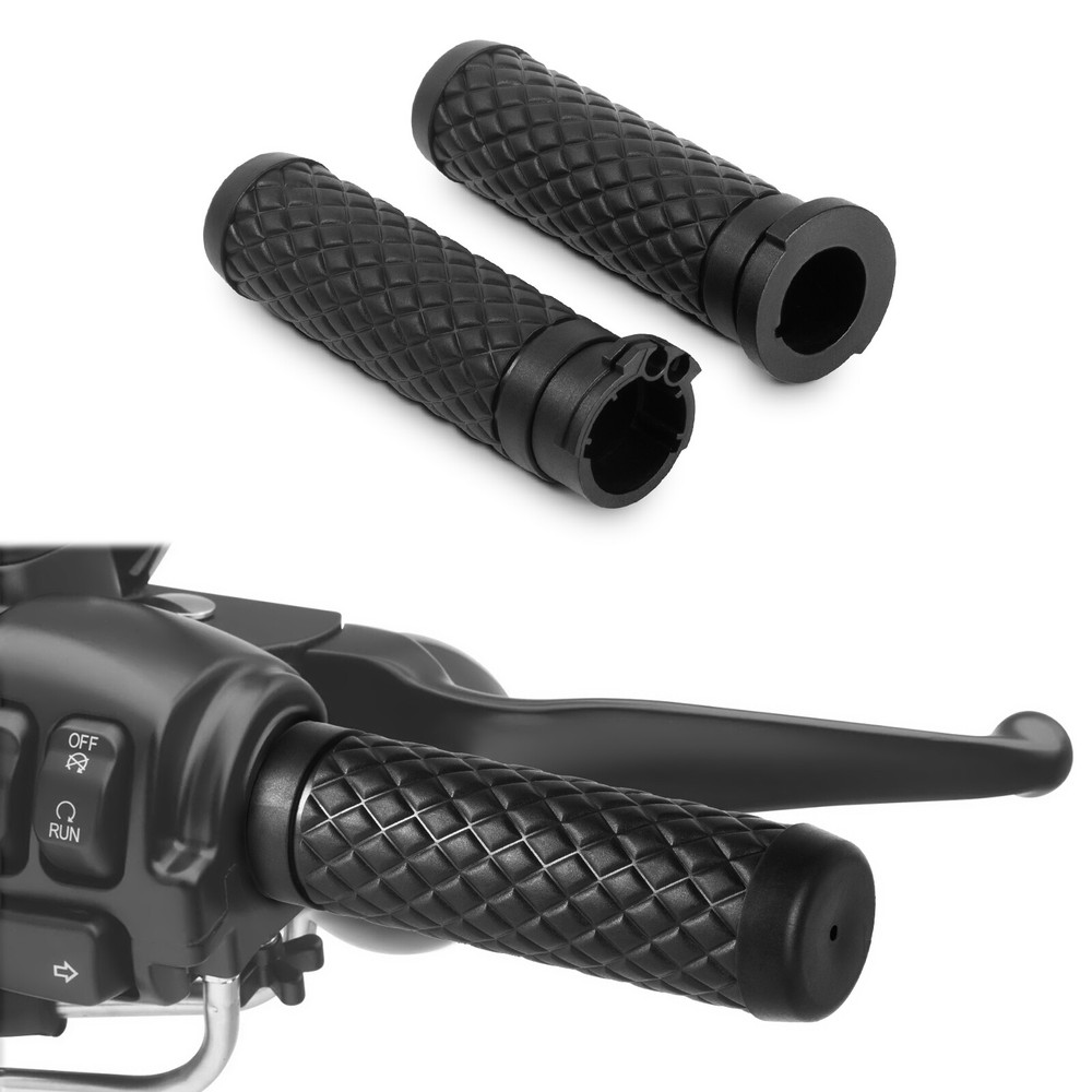 For Harley Diamond 1" 25mm Cable Throttle Handle Grip Odorless Anti-Rust Rubber
