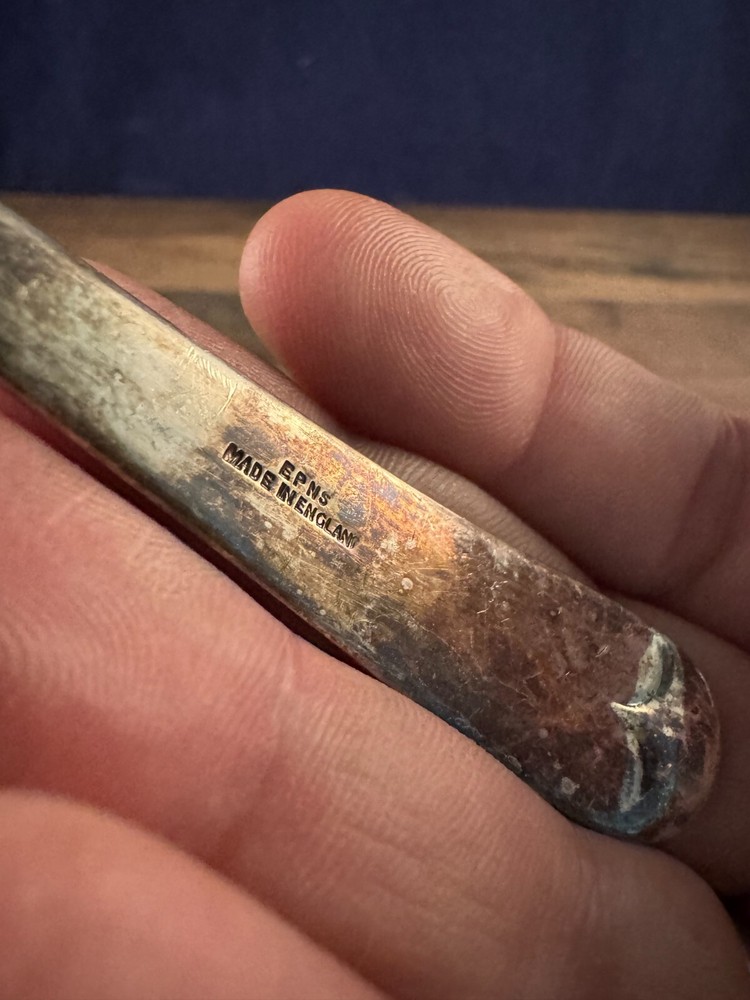 EPNS Silverplated Salad Server Set Plain Pattern Modern Design