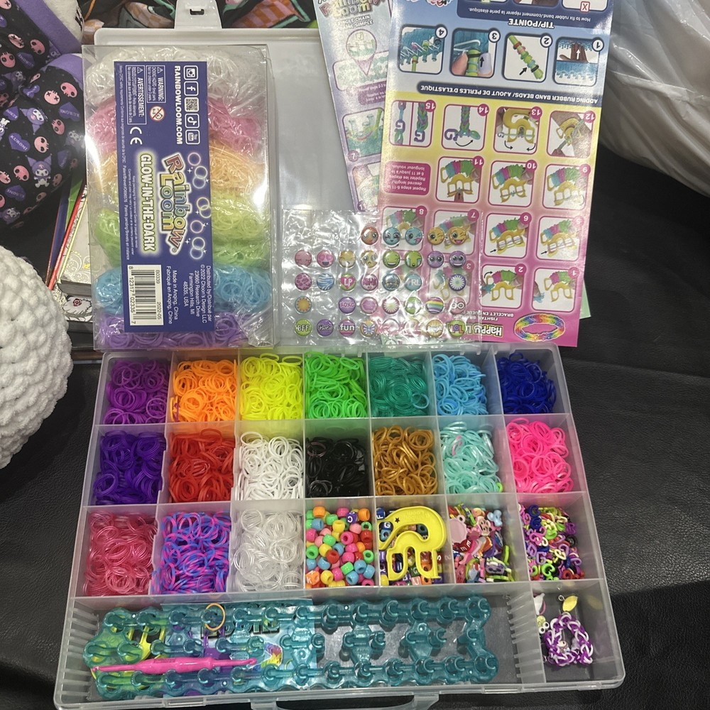 Rainbow Loom Lot - Includes Case and variety
