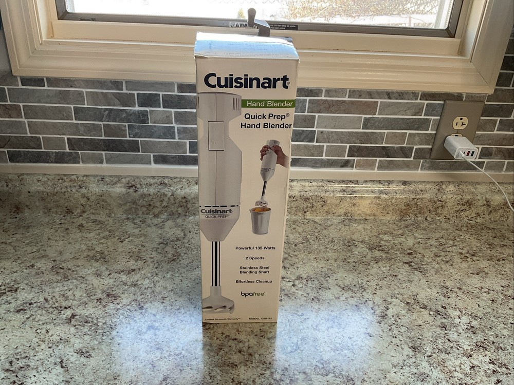 Cuisinart CSB-33 Quick Prep Hand Blender - 135W 2 Speed Immersion Tested