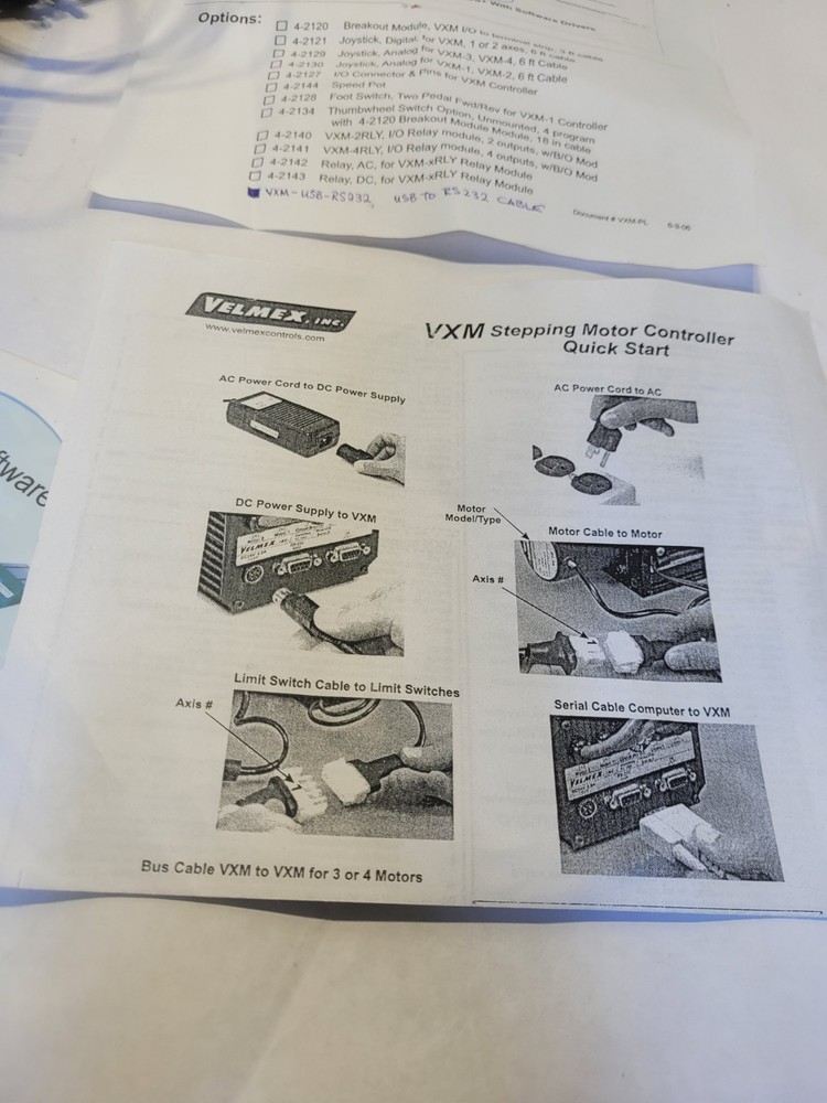 Velmex Inc. Model VXM-2 Stepping Motor Controller Stepper VXM-2