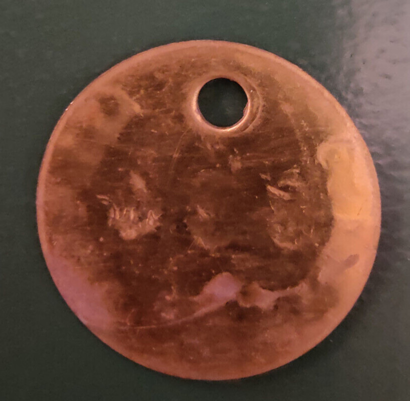 GRIMETHORPE Colliery Pit Check Tally - marked GRIMETHORPE COLLIERY 634