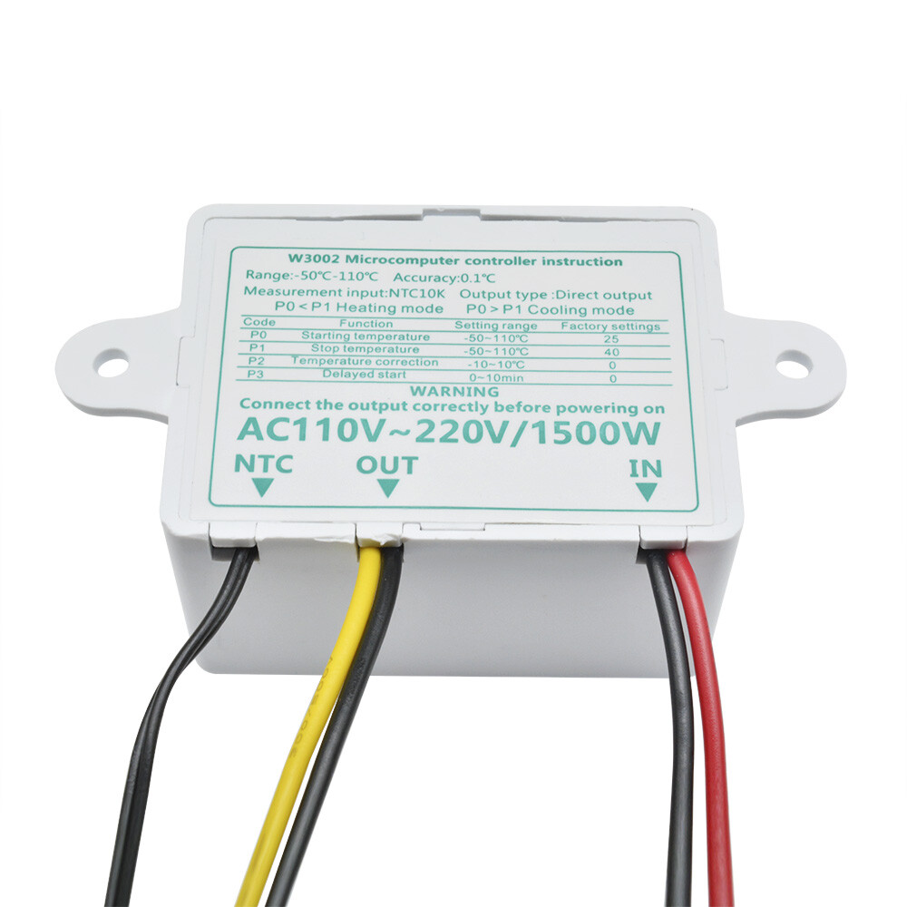 W3002 AC 110-220V Digital LED Temperature Controller Thermostat Switch