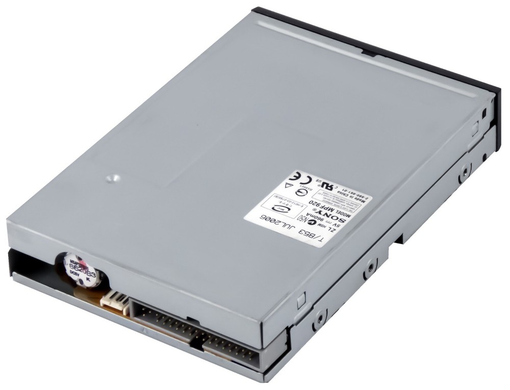 Sony 1.44MB Floppy Drive Computer Intern Black 3.5" Inch
