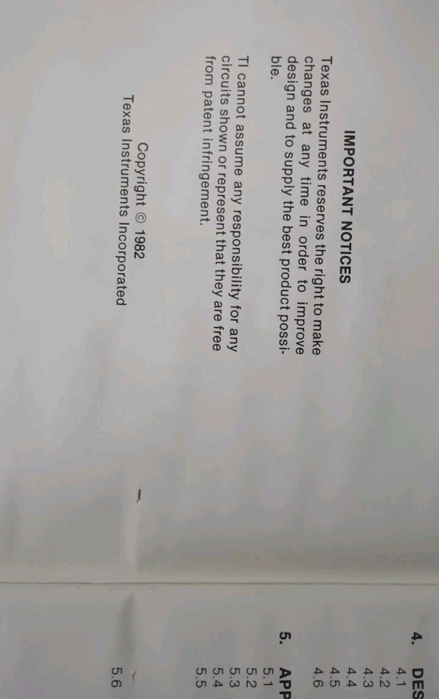 TMS4500A Dynamic Ram Controller User Manual 1982 Texas Instruments MOS Memory