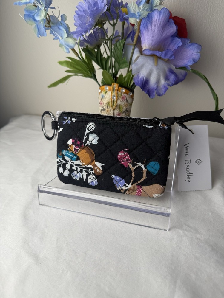 Vera Bradley Merry Mischief Zip ID Case NWT Retired Pattern