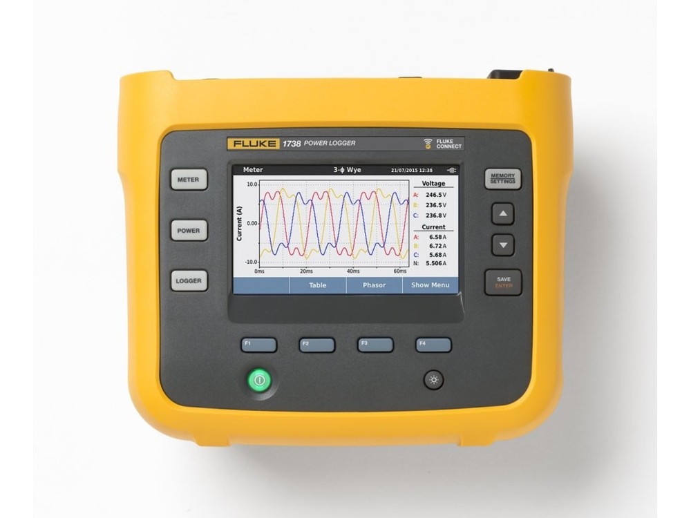 Fluke 1738/EUS 3-Phase Portable Advanced Power Logger EU/US Version