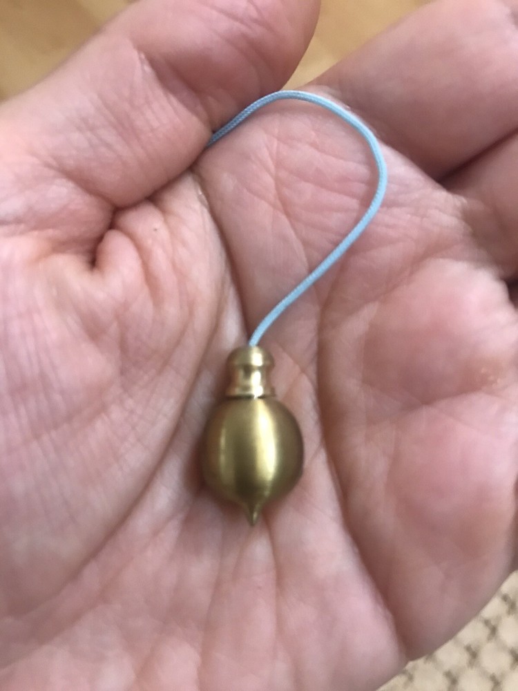 Small Brass Dowsing Pendulum Handmade Healing Dowsing Circle Pendulum Souvenier