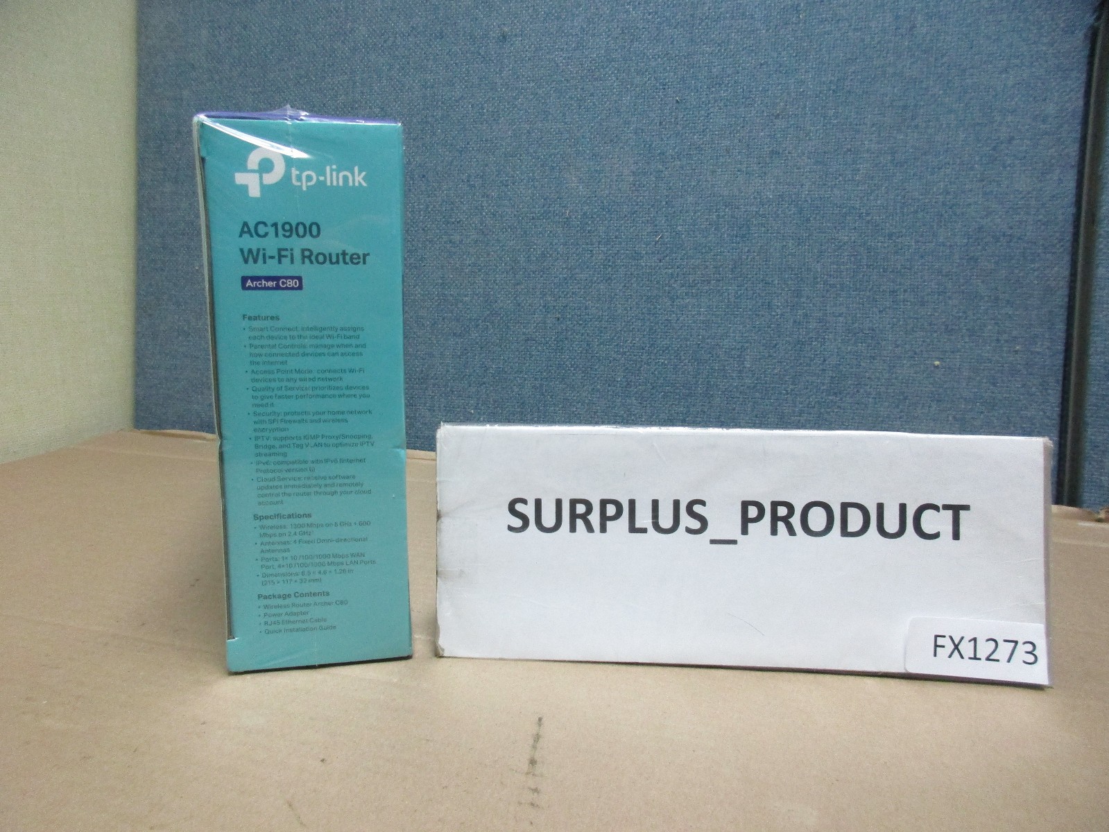 TP-LINK ARCHER C80 AC1900 MU-MIMO WI-FI WIRELESS ROUTER,BLACK,0150603061-NEW BOX