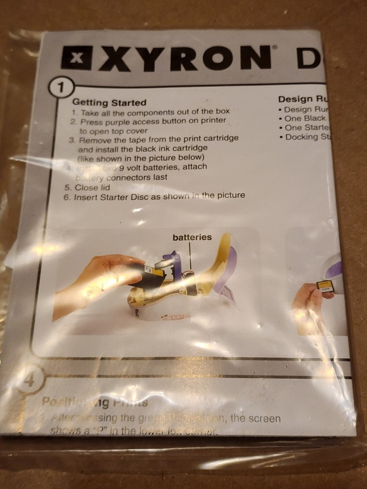 Xyron Design Runner Handheld Craft Printer + Accessory Kit + 3 Disc Starter ++