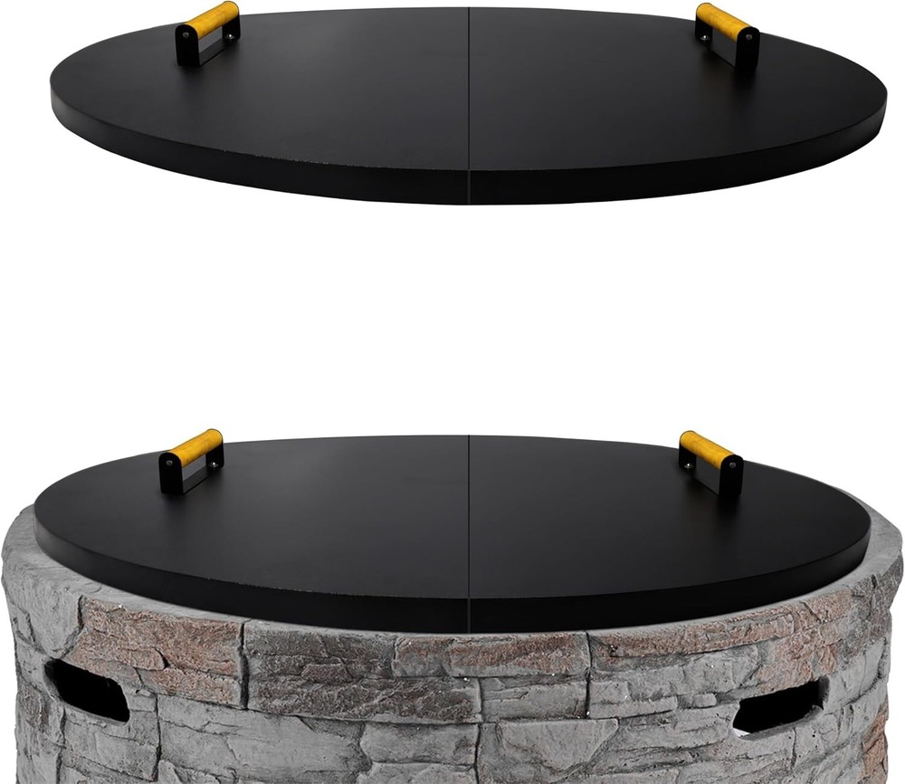 FEBTECH 42" Firepit Lid Round - Compatible for Fire Pit Inside Up to 40"