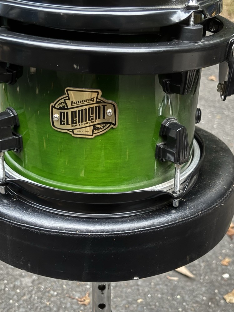 Ludwig Element Evolution 100th 8” Rack Tom Drum Green Fade