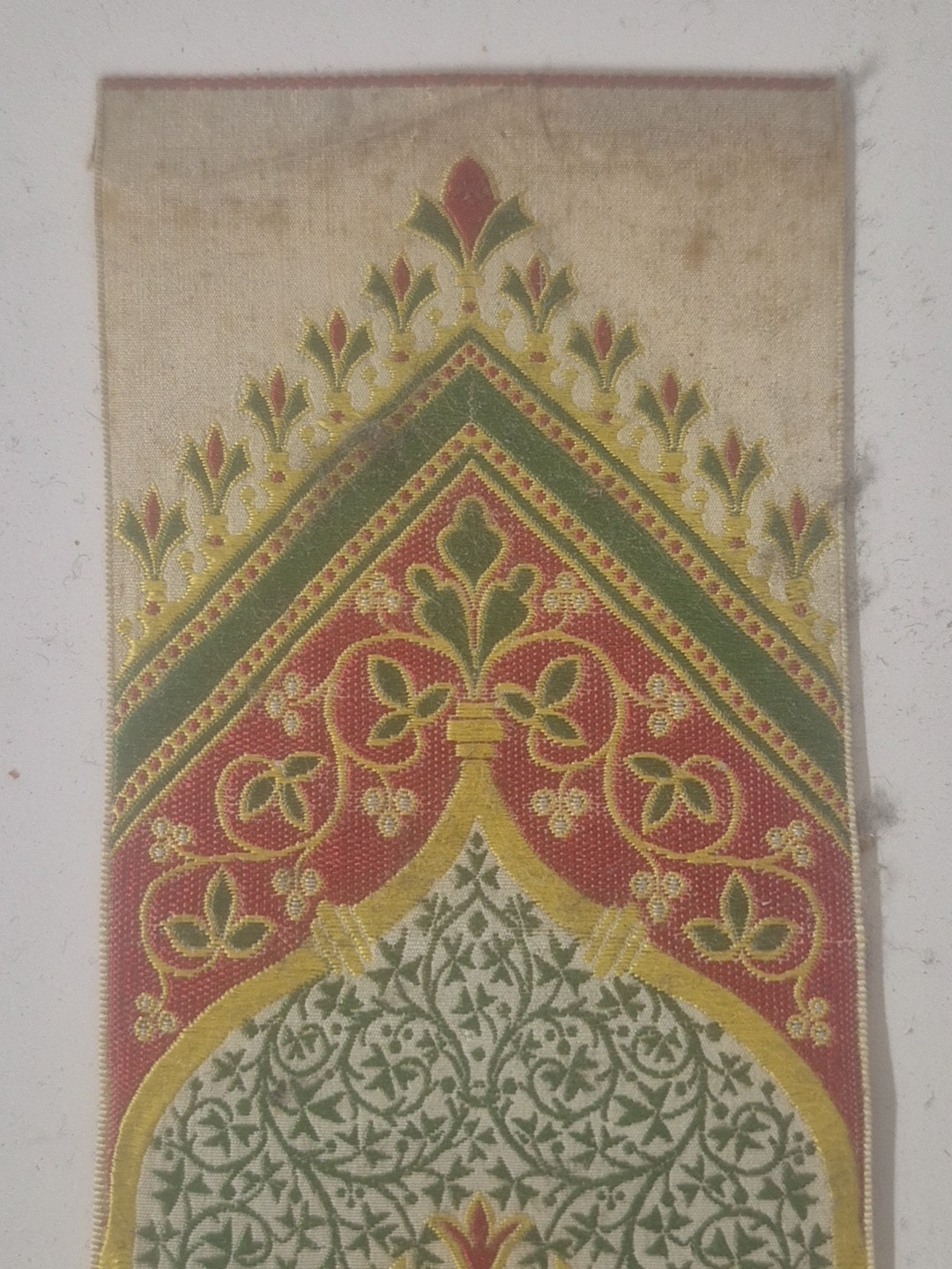 1880s-90s T. Stevens Coventry SILK Bookmark Ecclesiastes 12:1