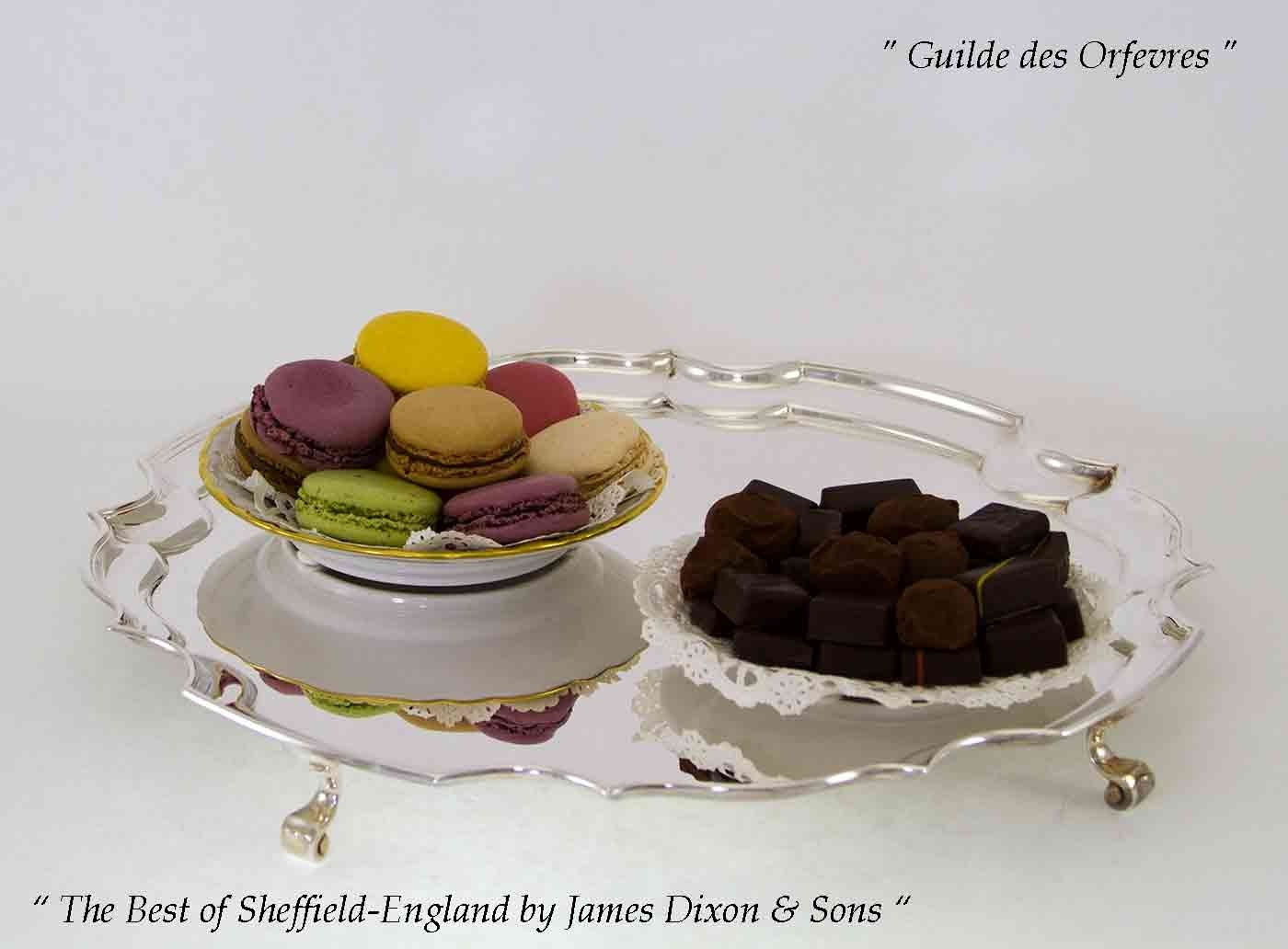 Silver Chippendale Salver 14 in. with Feet