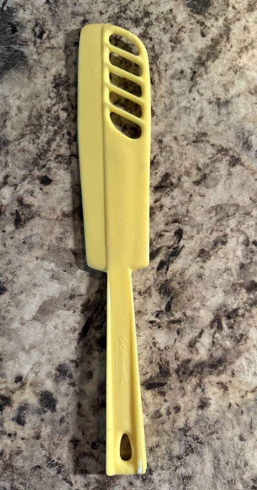 Vintage Stanley Hostess Gift Quick Beater Scraper Yellow Get Acquainted