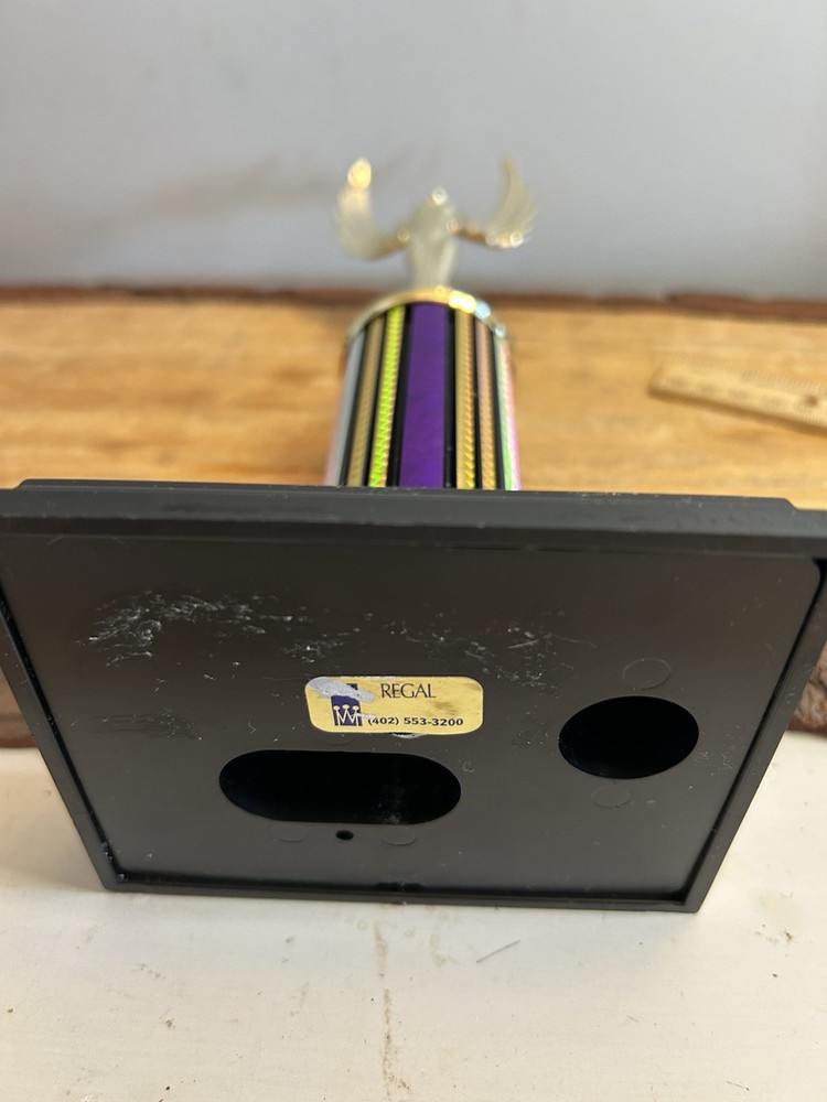Trophy, Female, Winged, No Writing, Plastic Base