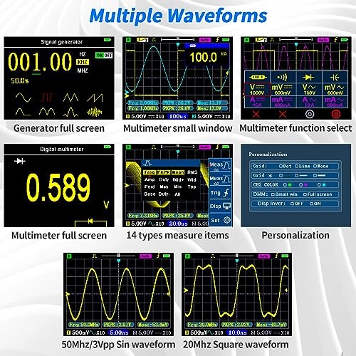 LCD Handheld Digital Oscilloscope Kit - 2 Channel 3.2" TFT Multimeter