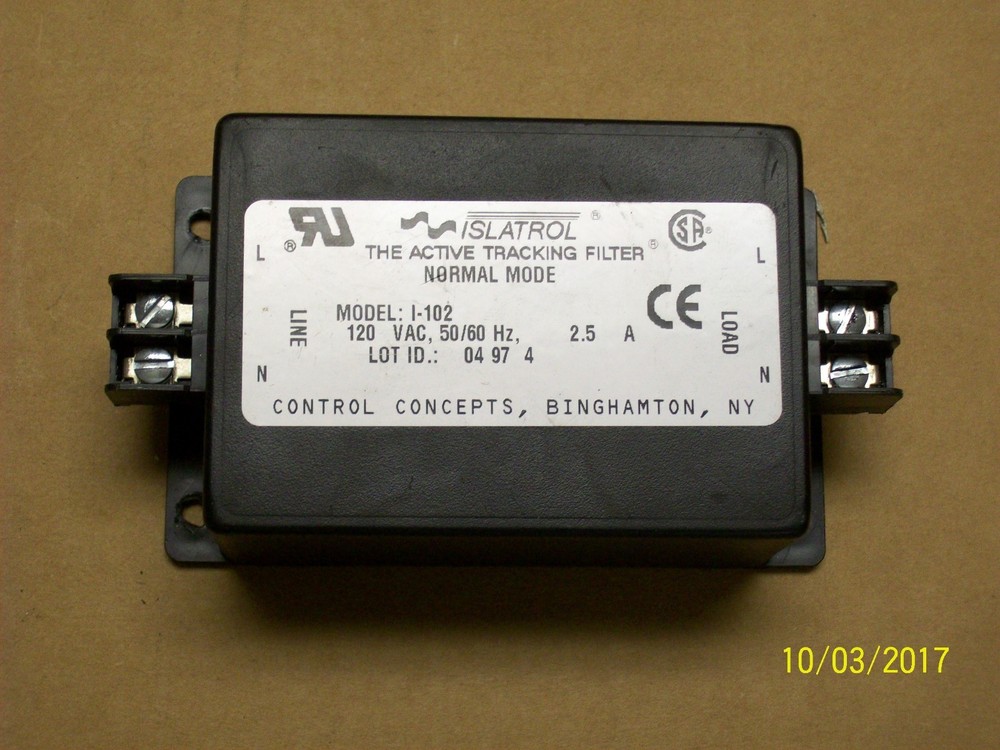 CONTROL CONCEPTS ISLATROL ACTIVE TRACKING FILTER 2.5A 120 VAC , I-102