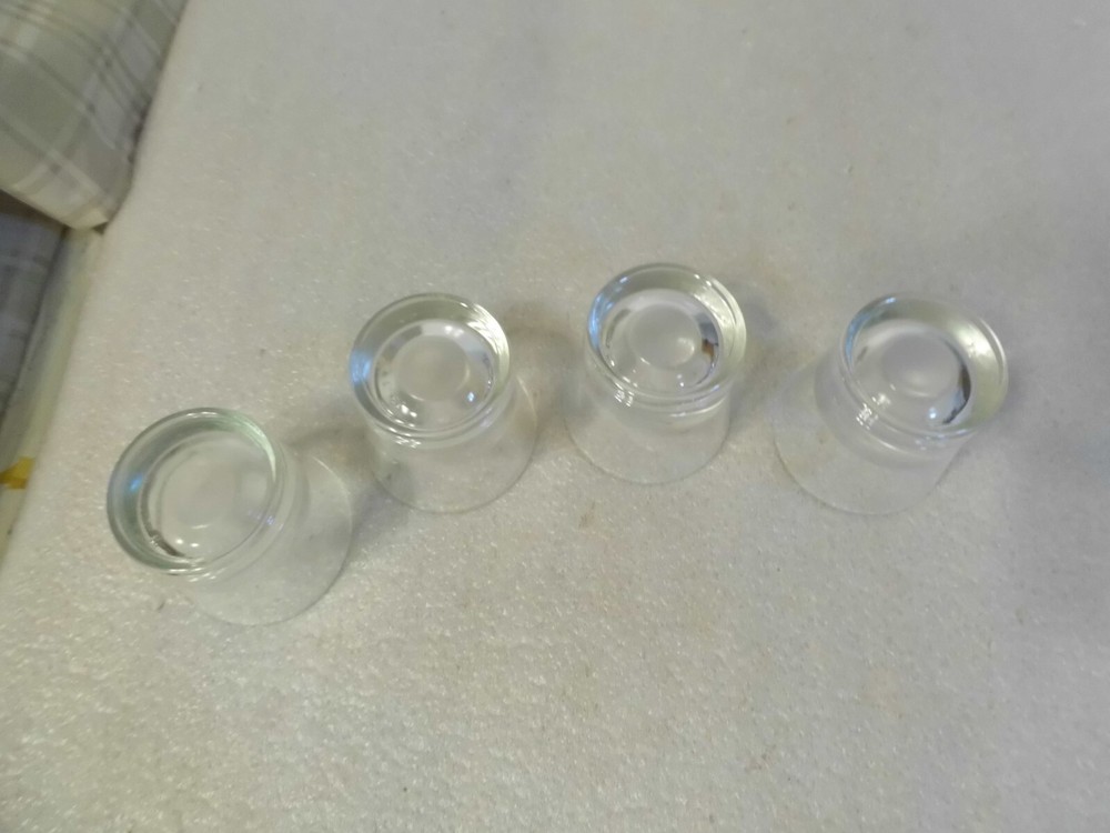 4 Clear Glass Candle Making Jars