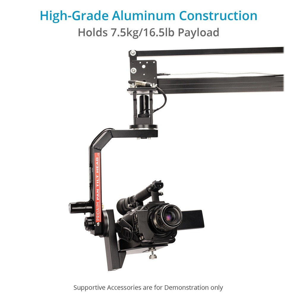 PROAIM Sr. Motorized Pan Tilt Head with 12V Joystick Controller for Camera Jib