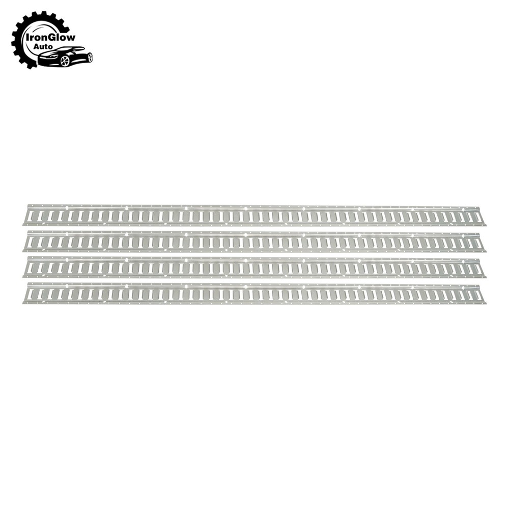 28 Piece 8' Galvanized E Track Rail Set Silver Finish For Large Cargo Trailers