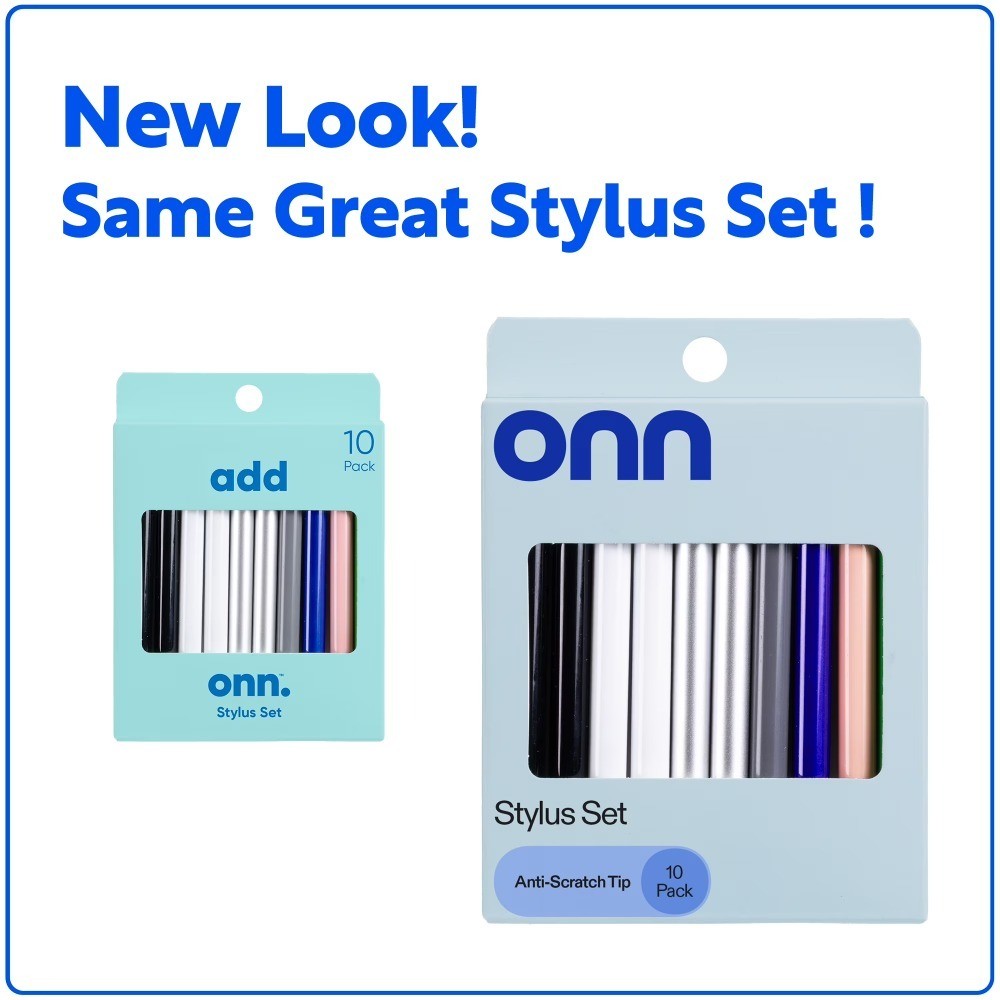 Stylus Set, 10 Pack, Assorted Colors