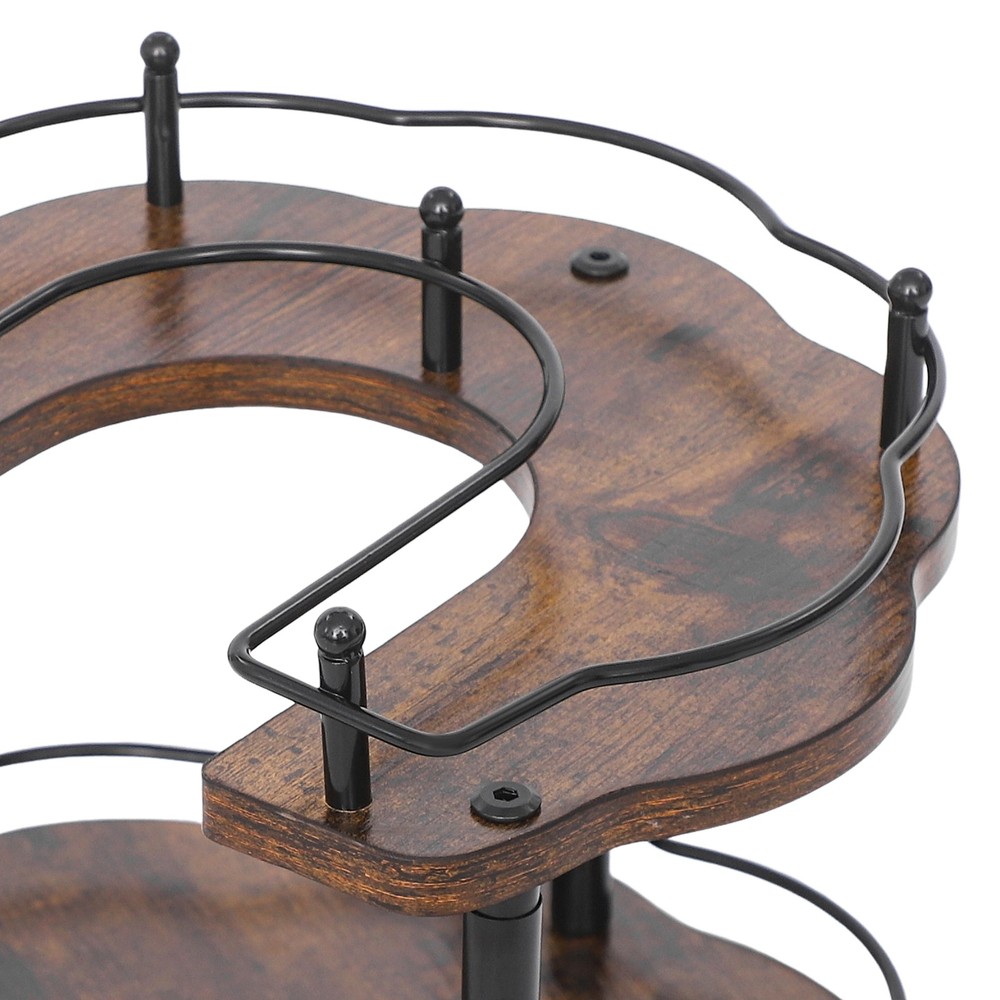 Spice Rack Organization for Cabinet Height Adjustable Rotating Spice Organizer