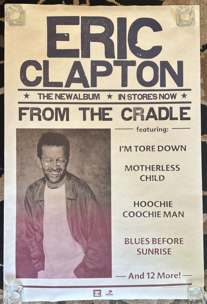 ERIC CLAPTON POSTER "FROM THE CRADLE" ALBUM RELEASE PROMO 1995
