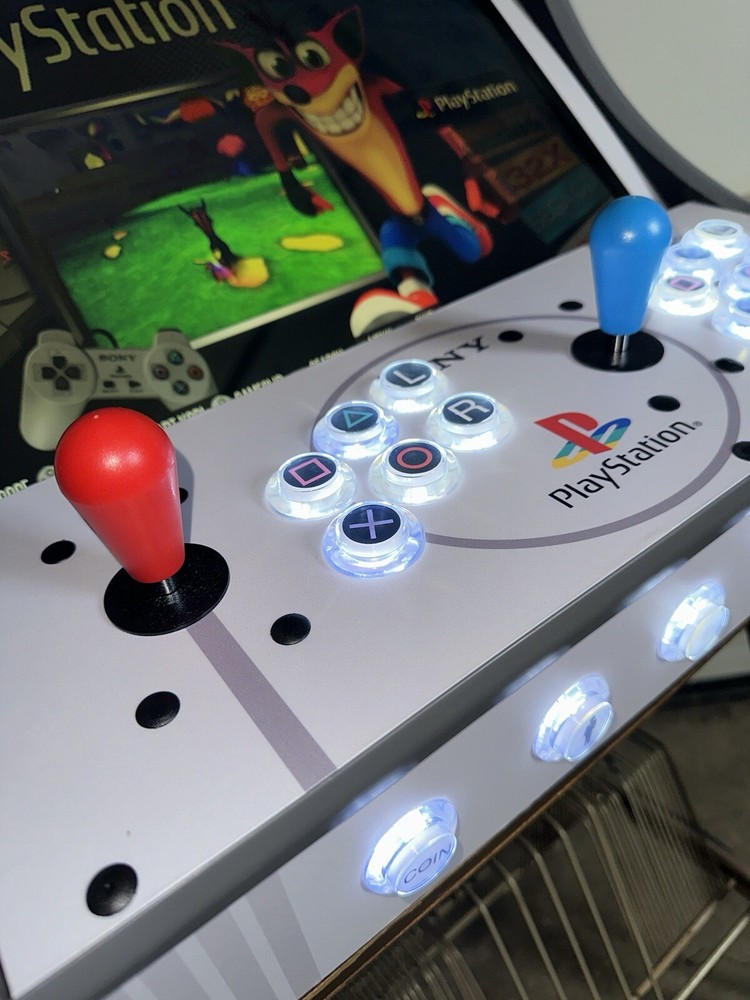 Custom PlayStation Multicade Tabletop Bartop Arcade Cabinet Raspberry pi Ps1