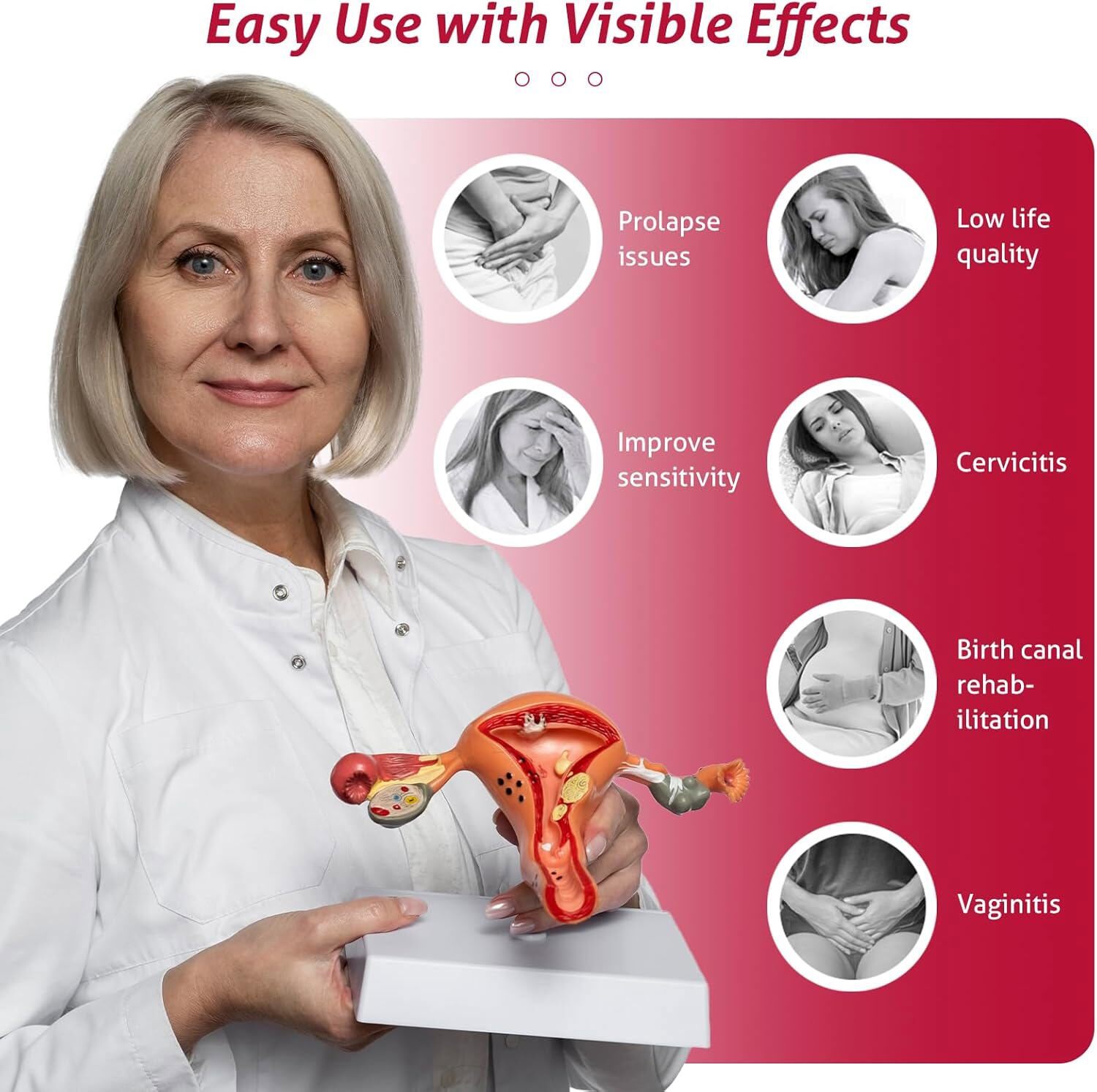 Vaginal Tightening Rejuvenation Wand Cervical Rehab Laser Therapy for Vaginitis