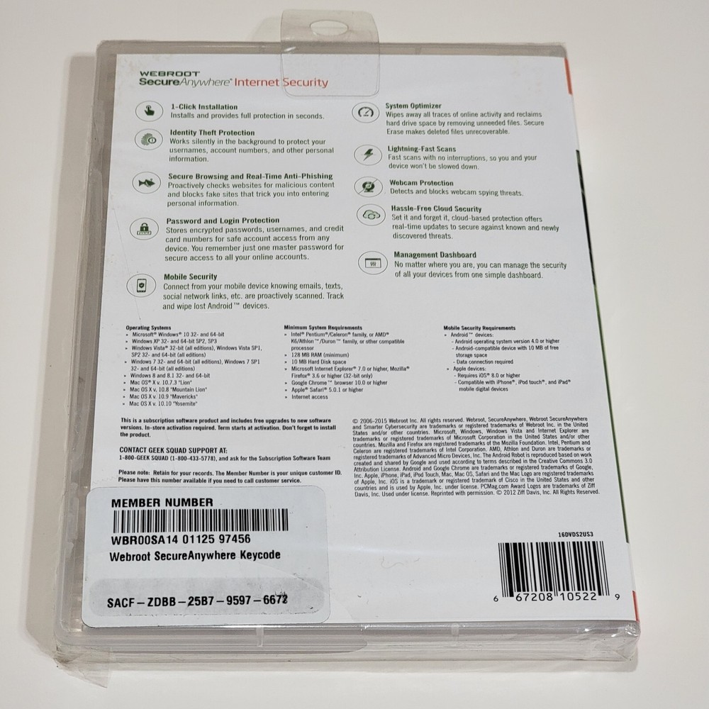 Webroot SecureAnywhere Internet Security - Full Version for Windows & Mac...