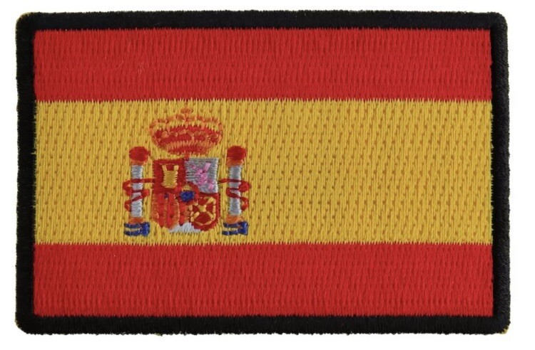 SPANISH FLAG SPAIN EMBROIDERED IRON ON PATCH