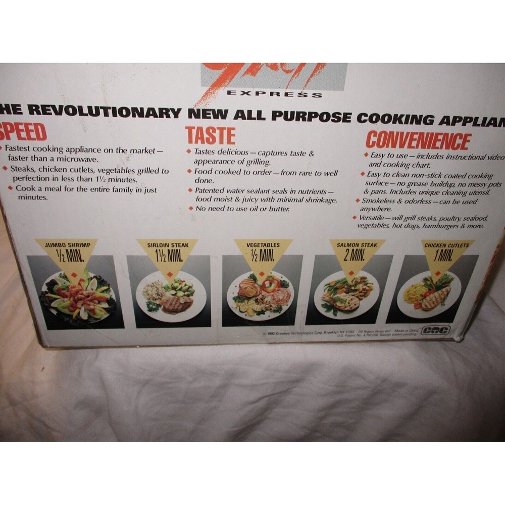 One Minute Grill Express Cooks Fast