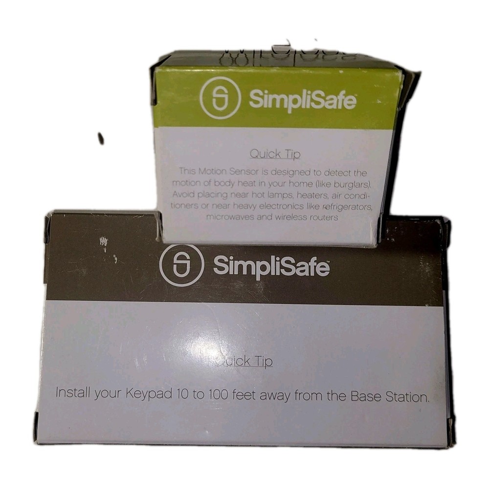 SimpliSafe FIRST 1st GENERATION - 2 Wireless Keypads & Motion Sensor Lot