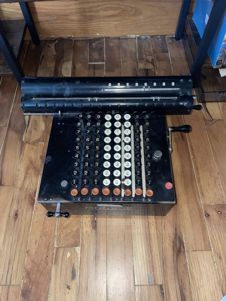 Monroe Calculating Machine Company Antique Mechanical Adding Machine E-9677