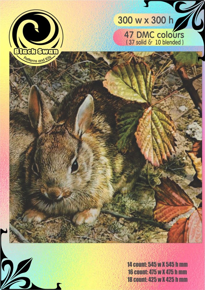 A Hare in the Leaves 1211 Chart Counted Cross Stitch Pattern Needlework