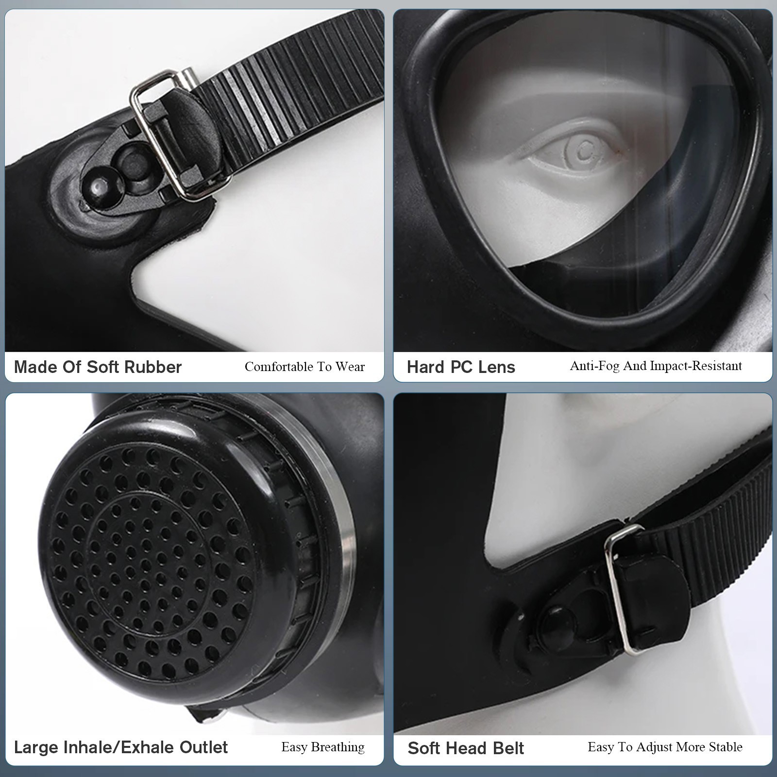 Full Face Gas Mask, Gas Masks Survival Nuclear and Chemical with 40Mm Activated