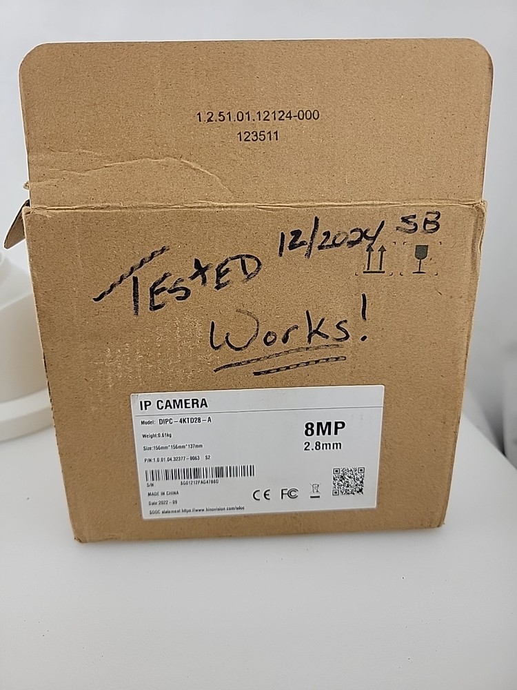 Untested Hinovision IP Security Camera Model DIPC-4KTD28-A