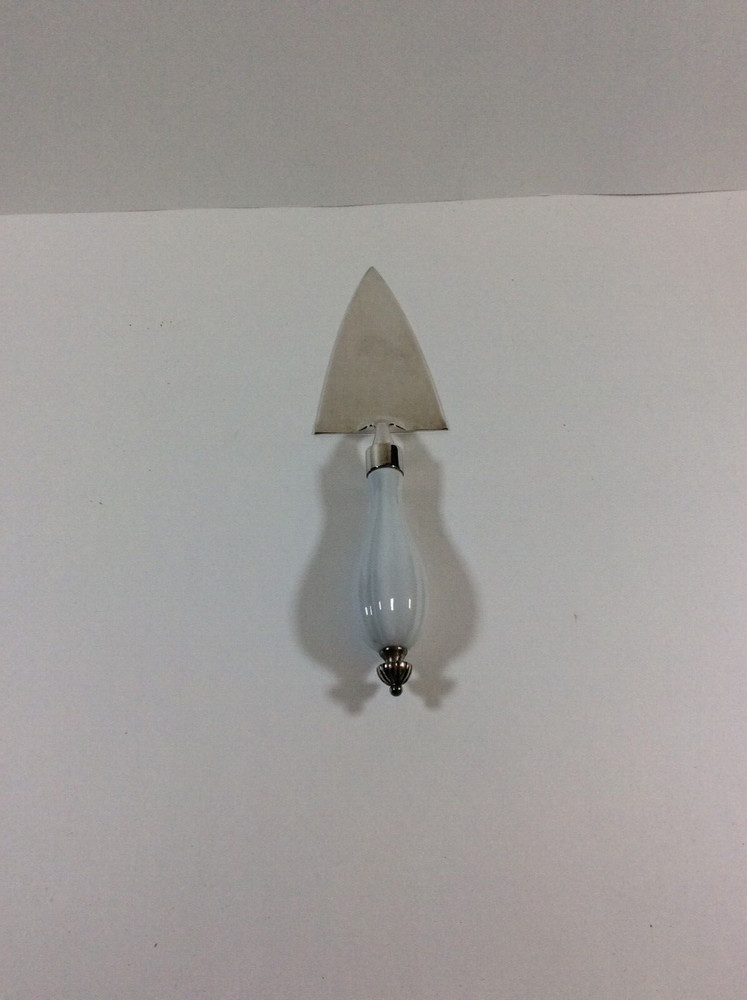 Wedding Cake Server Silver Plate with Ceramic Handle