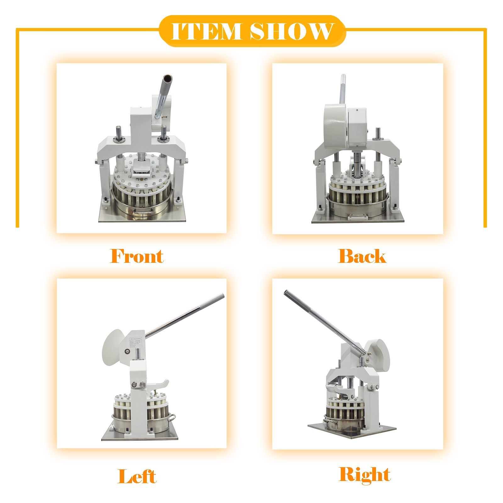 36PCS Table Top Manual Hydraulic Dough Divider 1.06oz-5.64oz Dough Cutter