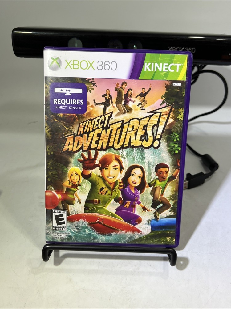 Microsoft Xbox 360 Kinect Sensor Bar W/6 Games Tested Bundle Lot #ML2