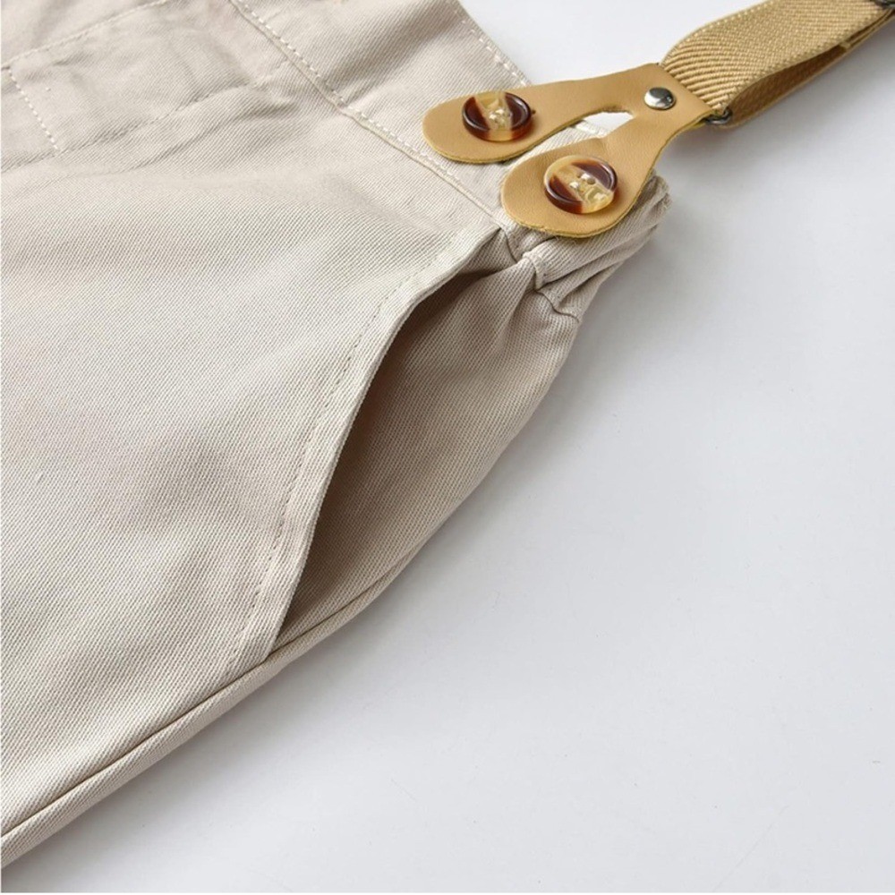 NWT Kids Checkered Shirt and Suspender Set 6 X64