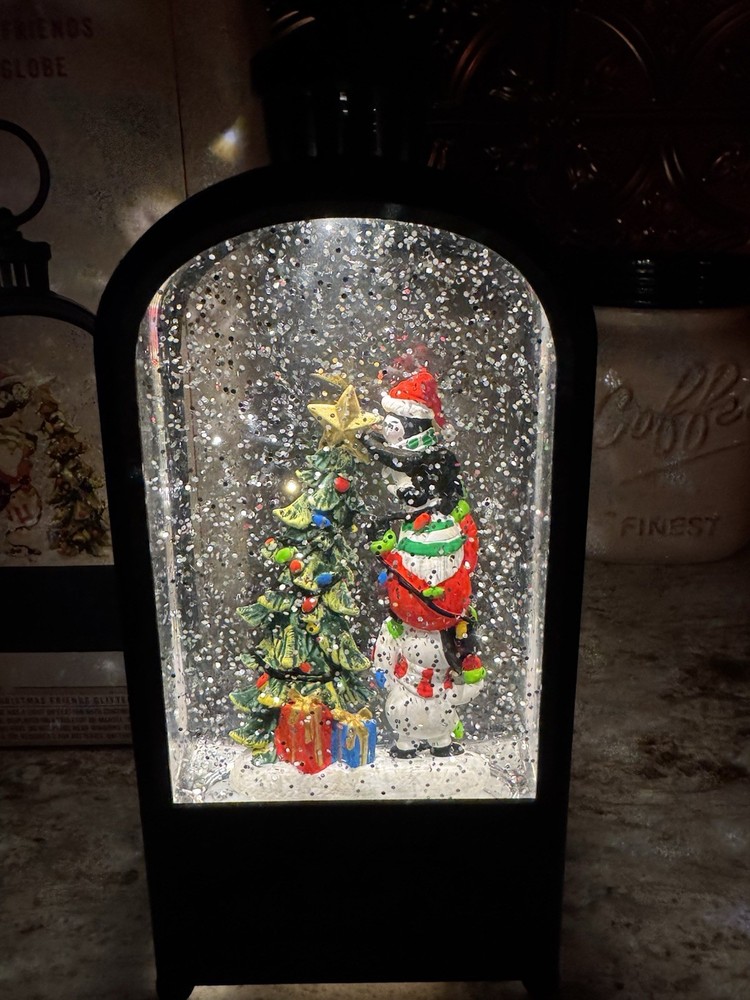Christmas Friends Glitter Globe Cracker Barrel