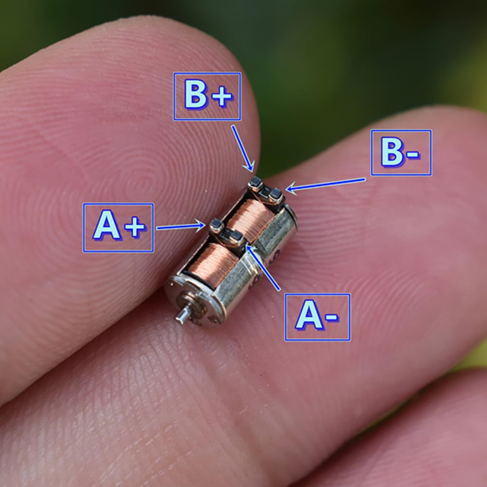 Acxico 10Pcs DC 5V 2-Phase 4-Wire Micro Mini Ultra-Tiny 4 Mm Precision Stepper M