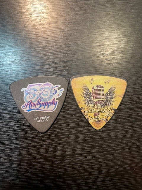 AIR SUPPLY 50th Anniversary Russell Hitchcock Guitar Pick printed signature SALE