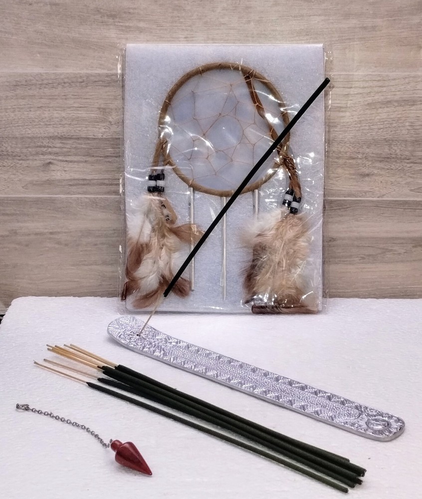 Divination Kit. Dreamcatcher, Pendulum, Incense And Burner