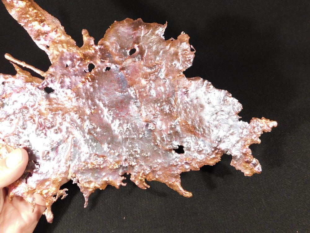 BIG! Bright Solid Solid COPPER Splash ART Sculpture Arizona 431gr