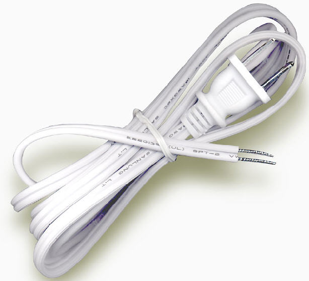 Electric Cord with Molded Plug SPT-2 Cord fully tinned